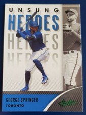 2021 Panini Absolute Unsung Heroes George Springer Green Parallel UH-6