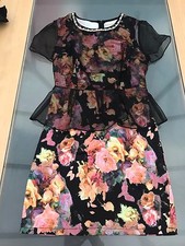Party Evening DO&BE Floral Mesh Dress Size S