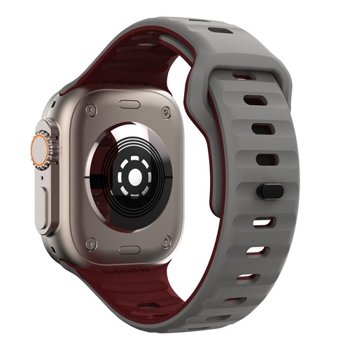Sports Splicing Silicone Strap For Apple Watch Ultra 9 8 7 6 SE iWatch 49mm Band - Picture 49 of 95