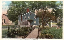 Postcard MA Haverhill Garden Poet Whittier Birthplace Posted 1919 Old PC K5909