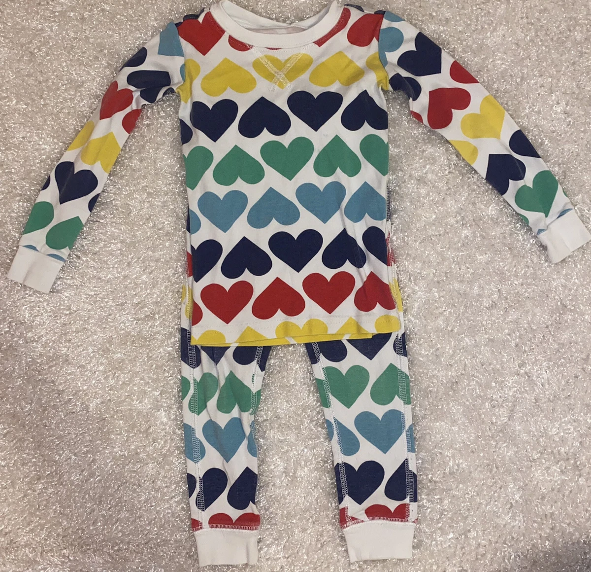 Primary rainbow pajamas sale