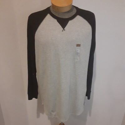 NWT Foundry Men's Gray Black Thermal Long Sleeve Shirt Size 2XLT $40 
