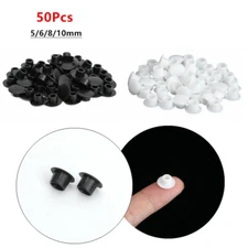 50 Screw Caps Cover Flush Type Plastic Hole Plugs Button Tops Chair Gasket Grip
