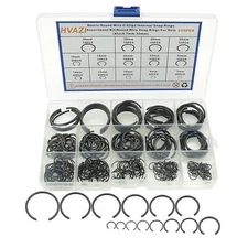 310PCS 14-Sizes Round Wire C-Clips Internal Snap Rings Assortment Kit;Round W...