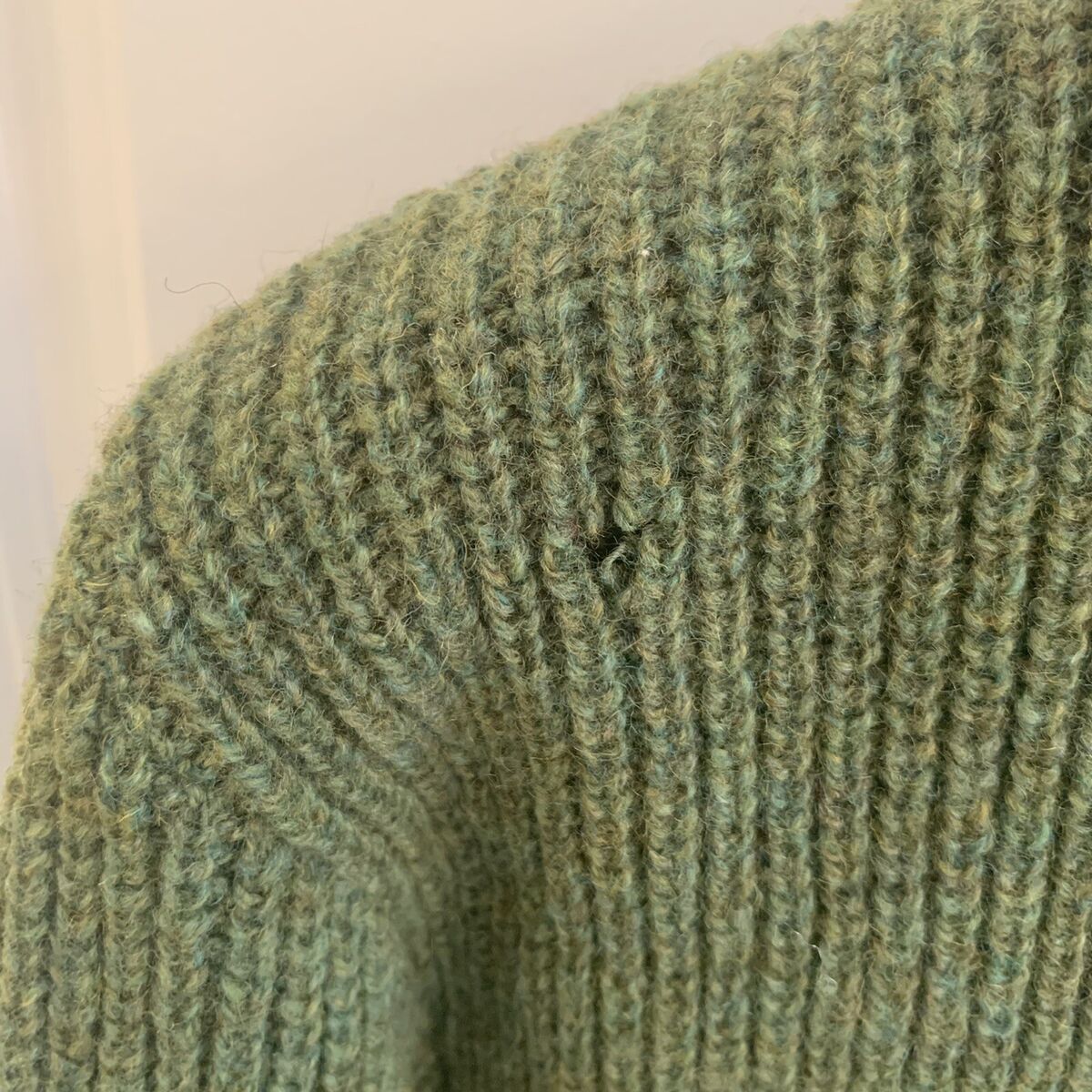 Vintage 60s Virgin Worsted Wool Knit Cardigan Men Large L Vintage 60s Virgin Worsted Wool Knit Cardigan Men Large L