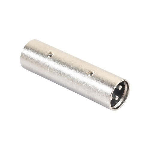 2 piezas 3 pines XLR macho a XLR macho micrófono alimentación para adaptador enchufe conector - Imagen 3 de 9