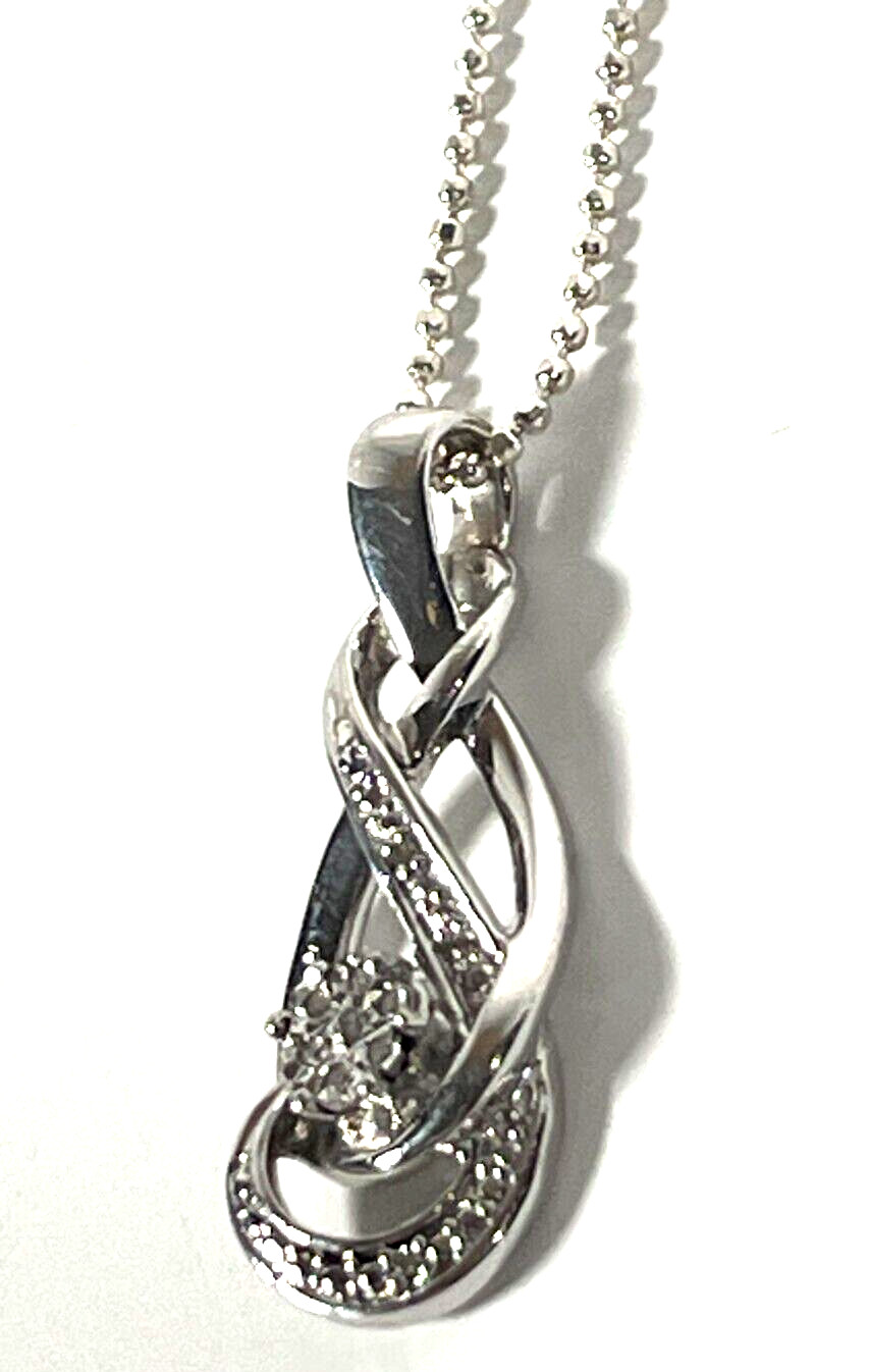 Interlocking Infinity Symbol with Diamond Chips S… - image 3