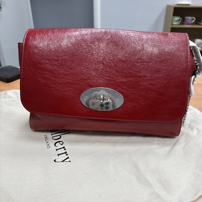 Mulberry Medium Lily Triple Chain Bag Lancaster Red Glossy NVT