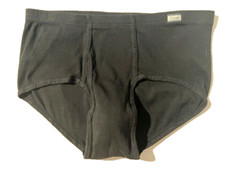 New HANES Men Comfort Soft Waistband Mid Rise Brief Underwear Black Cotton sz XL