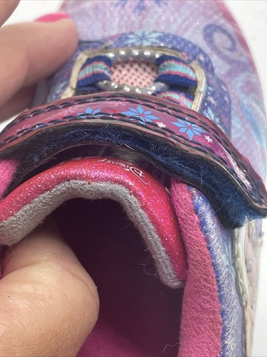 Disney Girls Size 8 Sneakers Athletic Tennis Shoes Frozen Pink Purple Blue - Picture 10 of 22