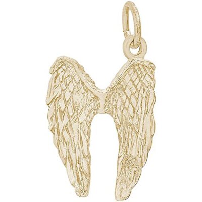10kt Gelbgold Rembrandt Charms Engelsflügel Charm Anhänger