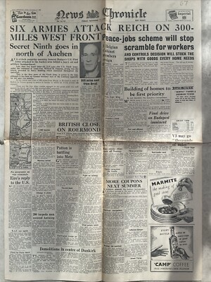 ORIGINAL NACHRICHTEN CHRONIK ZEITUNG 2. WELTKRIEG 17. NOVEMBER 1944 D TAG FORTSCHRITT IN EUROPA