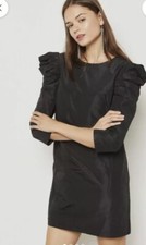 Miss Selfridge Black Puff Sleeve Shirt dress size 12