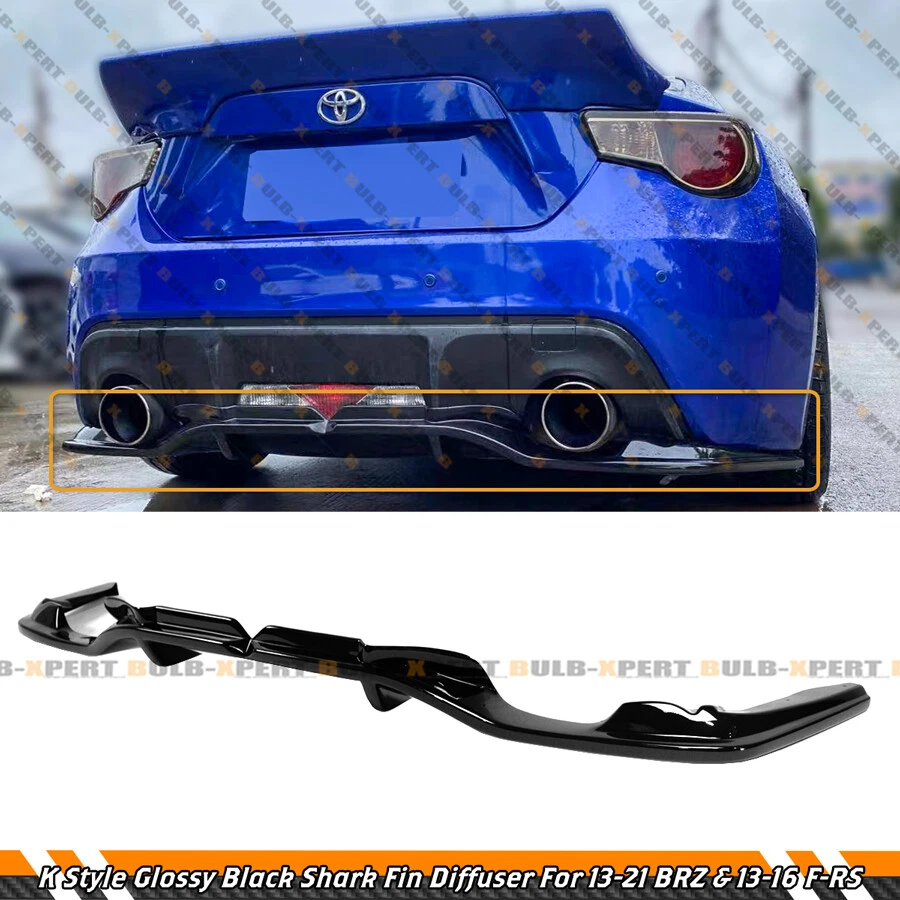 Difusor de parachoques trasero negro brillante estilo K para 13-16 Scion FR-S y 13-21 Subaru BRZ Foto 2 de 4