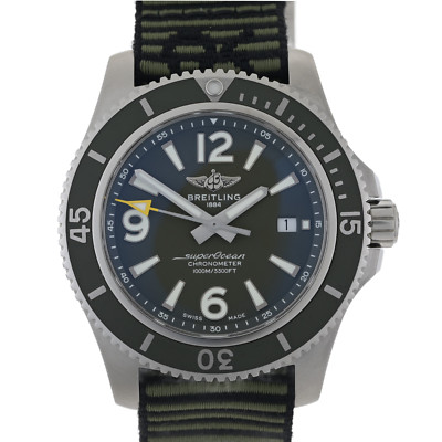 Breitling SuperOcean Outerknown A17367 Green 44mm Automatic Men's Watch + Box
