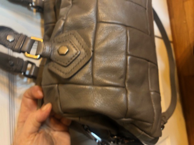 Marc Jacobs Patchwork Genuine Leather Gray Silver… - image 3