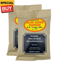 A.C. Legg Old Plantation Seasonings - Pork Sausage Seasoning Blend 6-2 Pack