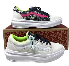 VANS Old Skool Overt CC Shoes Men Low Canvas Suede White Multi Skate VN0A7Q5E6GL