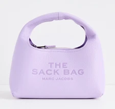 Marc Jacobs The Mini Sack Top Handle Leather Bag w/ Pouch ~NWT~ WISTERIA