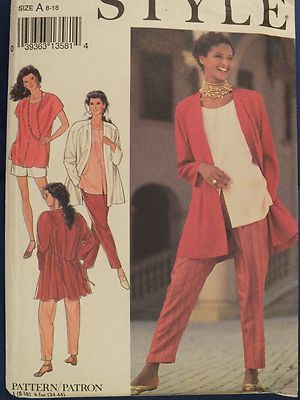 OOP STYLE 2241 Separates/MS Flared Jacket Top Trousers & Shorts PATTERN 8-18 UC