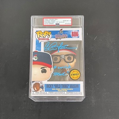 Charlie Sheen Signed Chase Funko Pop PSA 10 Auto Encapsulated Ricky Vaughn