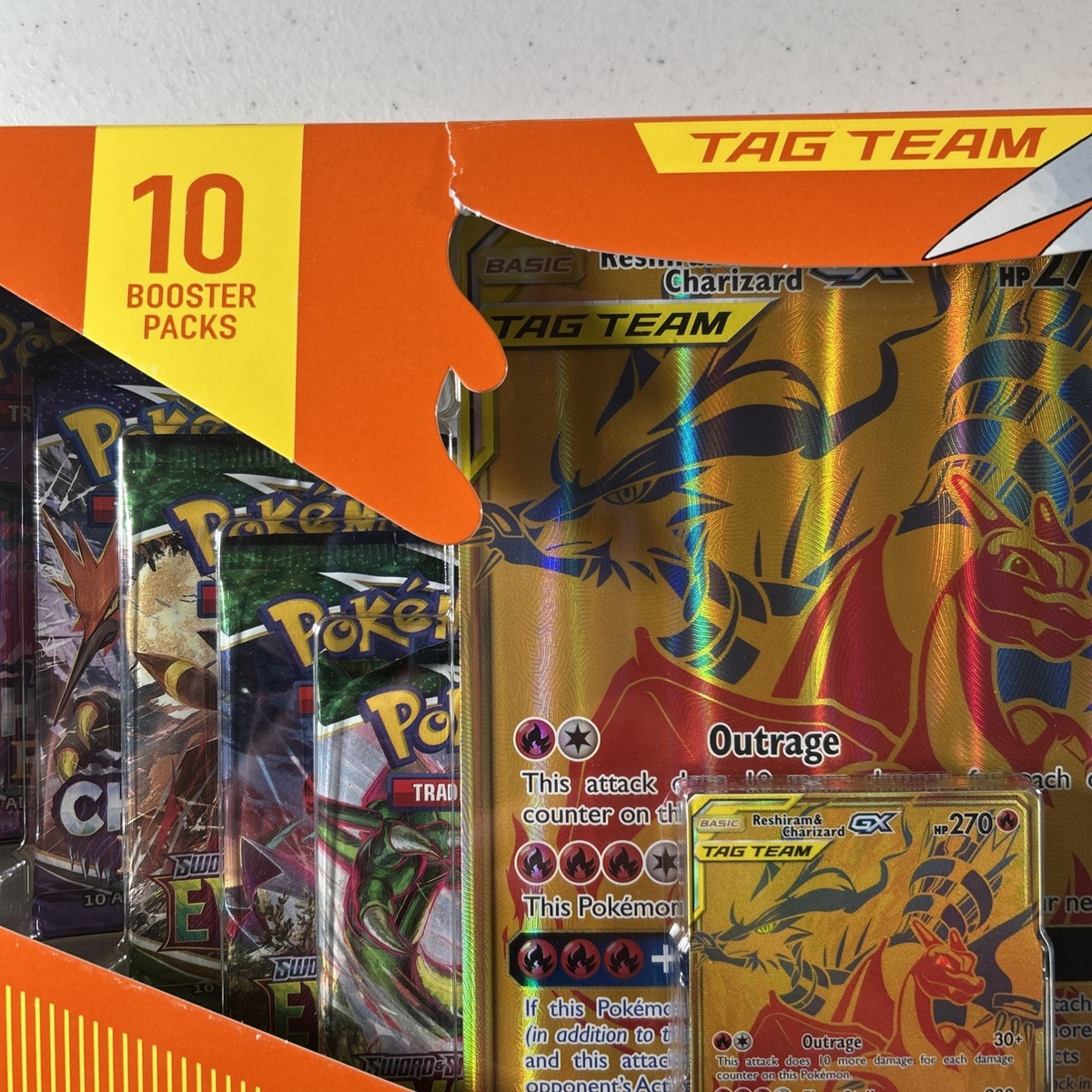 Pokemon TCG: Reshiram & Charizard GX Tag Team Collection New W