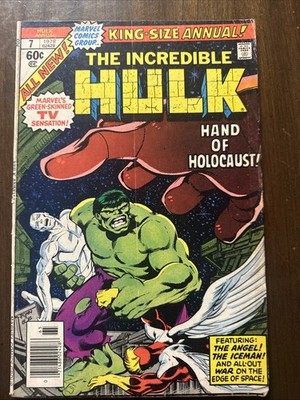 INCREDIBLE HULK ANNUAL #7 MARVEL COMICS 1978 JOHN BYRNE ICEMAN ANGEL DOC SAMSON