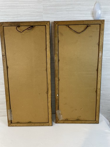 Juego de 2 espejos retrovisores vintage con marco de madera ánade real esmerilados colas de gato cabaña lago - Imagen 10 de 11