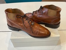 Russell & Bromley tan leather laceup low heel ankle boots UK6.5/EU40