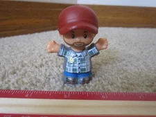 Fisher Price Little People New Farmer Goatee Red hat flannel shirt tractor man