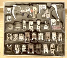 32 PCS Domestic Sewing Machine Presser Foot Feet Set for Brother Singer Janome