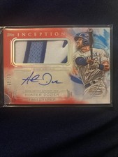 Hunter Dozier 2019 Topps Inception Autograph Patch #IAP-HD Red /25 KC Royals