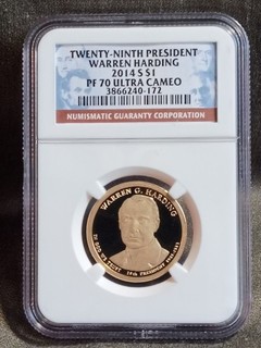 2014 S Warren G. Harding Presidential $1 NGC PF70 Ultra Cameo Proof