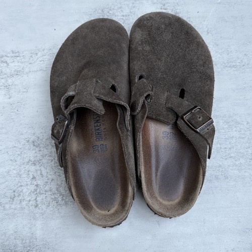Birkenstock Boston Brown Suede Boston Clogs Mules Size 39 Women's Size 8 Men's 6 - Picture 6 of 7