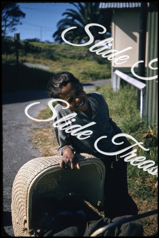 Australia La Perouse Aboriginal Boy 35mm Slide 1950s Red Border Kodachrome