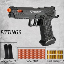 NEW Realistic Kids Toy Gun Soft Bullet Pistol w/ Ejecting Soft Bullets  Shells