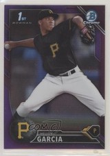 2016 Bowman Chrome Prospects Purple Refractor 198/250 Yeudy Garcia #BCP156 0c2