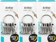 Nite Ize KeyRing w/ Stainless Steel Mini S-Biners 3-Pack 