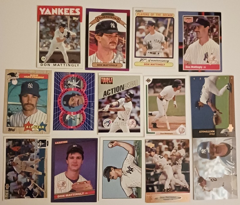 Don Mattingly 14 Card Lot Hard To Find Oddball Cards Included NY Yankees HOF