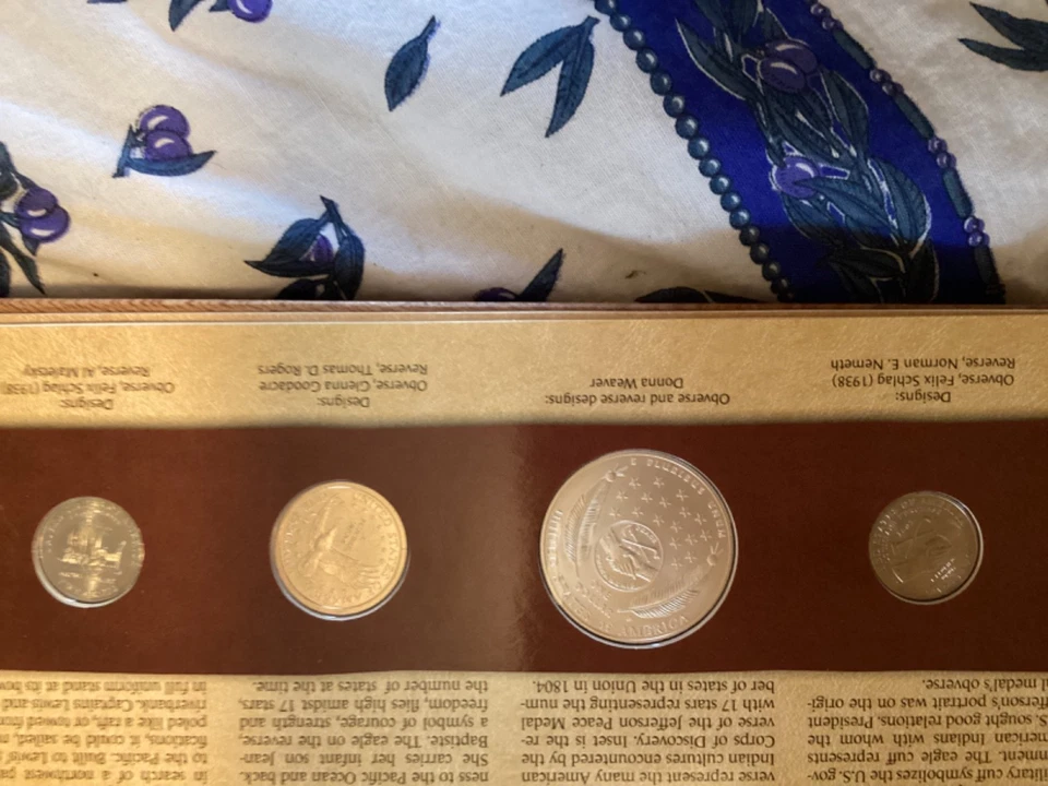 2004 LEWIS & CLARK COINAGE & CURRENCY SET ~ L & C BICENT SILVER  $ +STAMPS +NOTE - Image 2 of 4