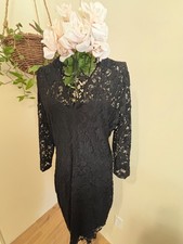 Karen Kane Black Lace Date Night Romantic Midi Dress Size XL