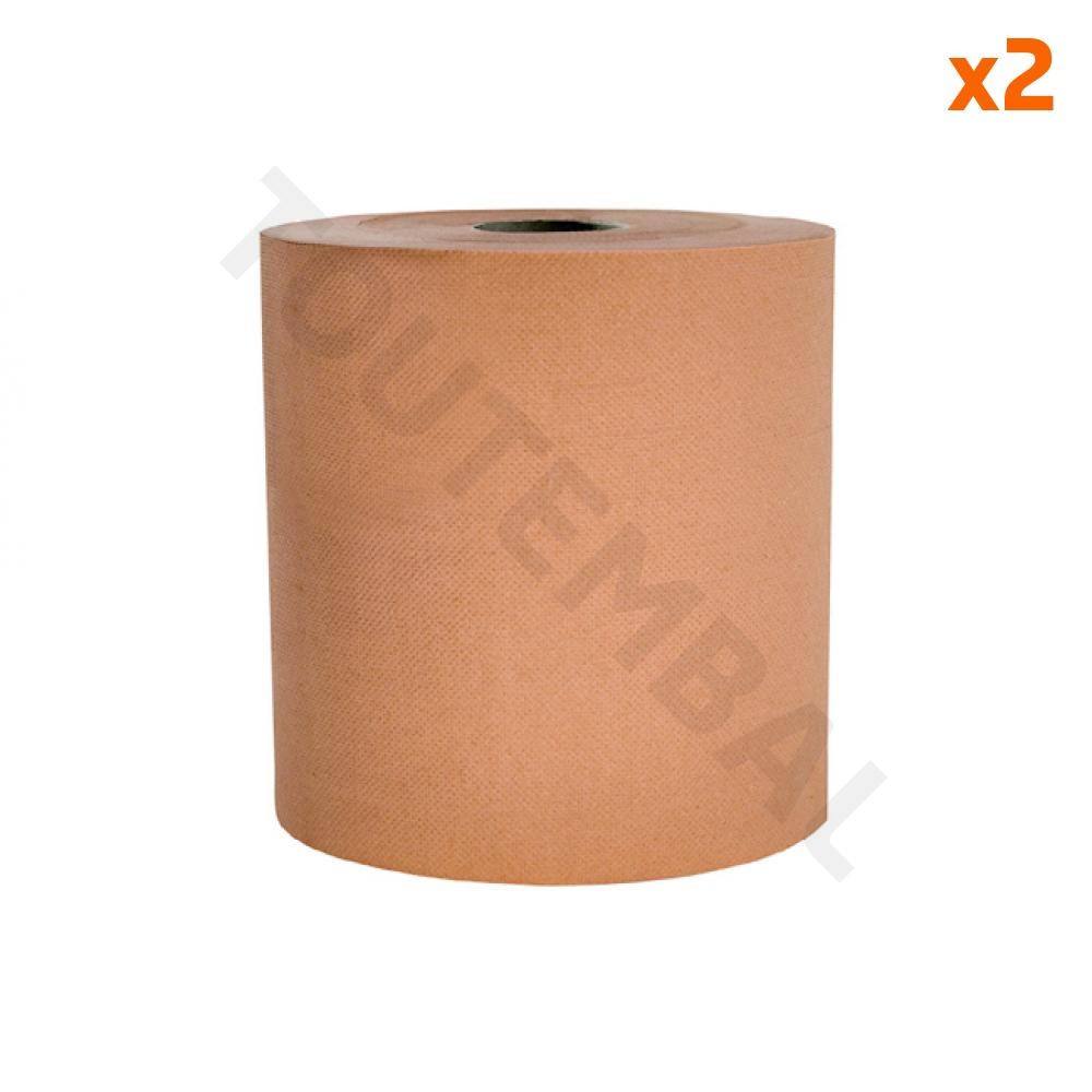 Bobine d'essuyage chamois 2 plis 1000 feuilles pour atelier et garage x2
