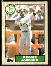 1987 Topps Traded #52T Reggie Jackson Athletics Baseball Card 1002K