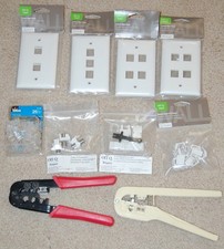 Ethernet / Phone Crimper Cutter Tools, RJ-45 RJ-11 8P/6P plus Jacks, wall plates