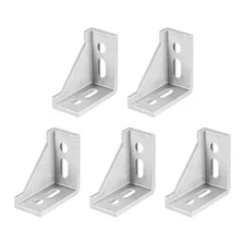 5Pcs Inside Corner Bracket Gusset 58x58x29mm 3060 Angle Connectors Silver