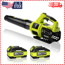EWORK 21V Cordless Leaf Blower & 550 CFM, 2×3.0Ah Batteries & Fast Charger
