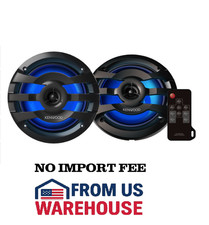 K nwood KFC-1673MRBL 6.5" Marine LED Speakers 2-Way 260W Max Black