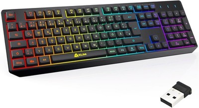 Chroma Wireless Gaming Tastatur Kabellos QWERTZ DE   RGB Beleuchtet, Leise