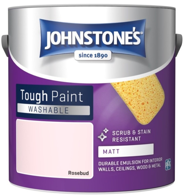 Johnstone's Walls Ceilings Interior Washable Matt Emulsion Paint 2.5L - Rosebud