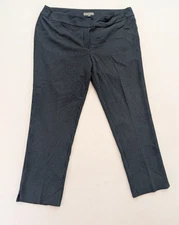 Erica Taylor Women's Dress Pants Size 3X Blue Plaid Elastic Waist Pull-On